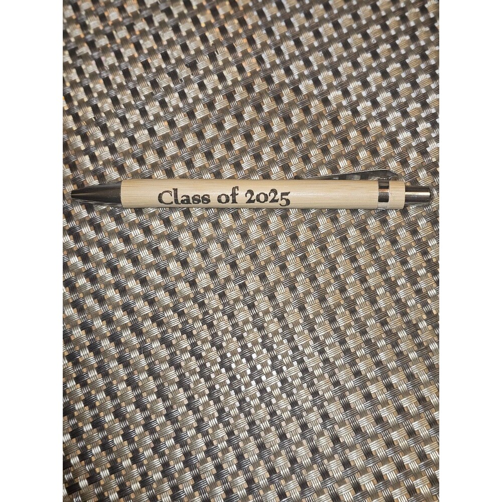 Laser Engraved Bamboo  Class of 2025 Writing Pen Set of 3